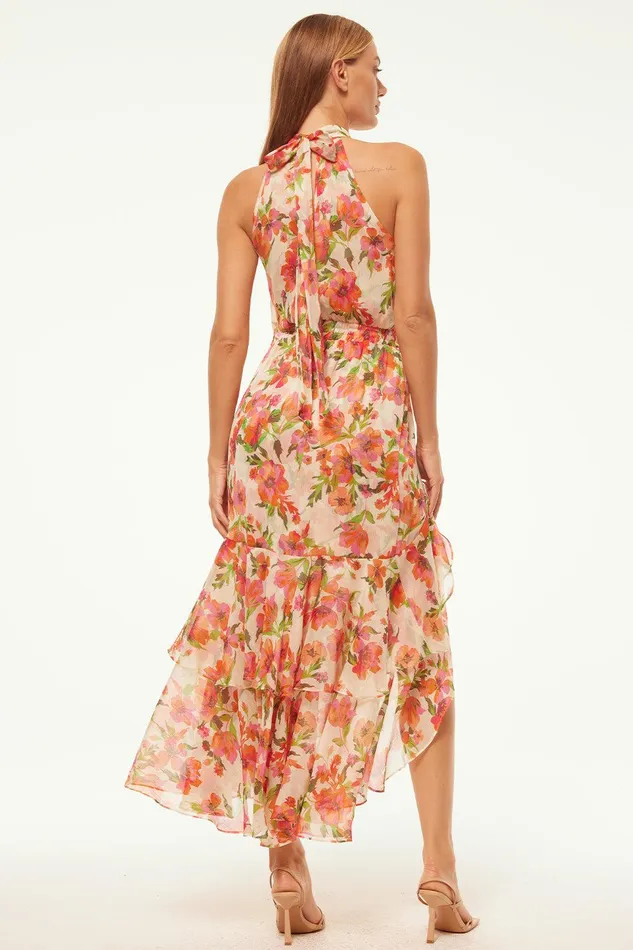 Women MISA Los Angeles Dresses ANEVA DRESS Palmarei Blooms Chiffon