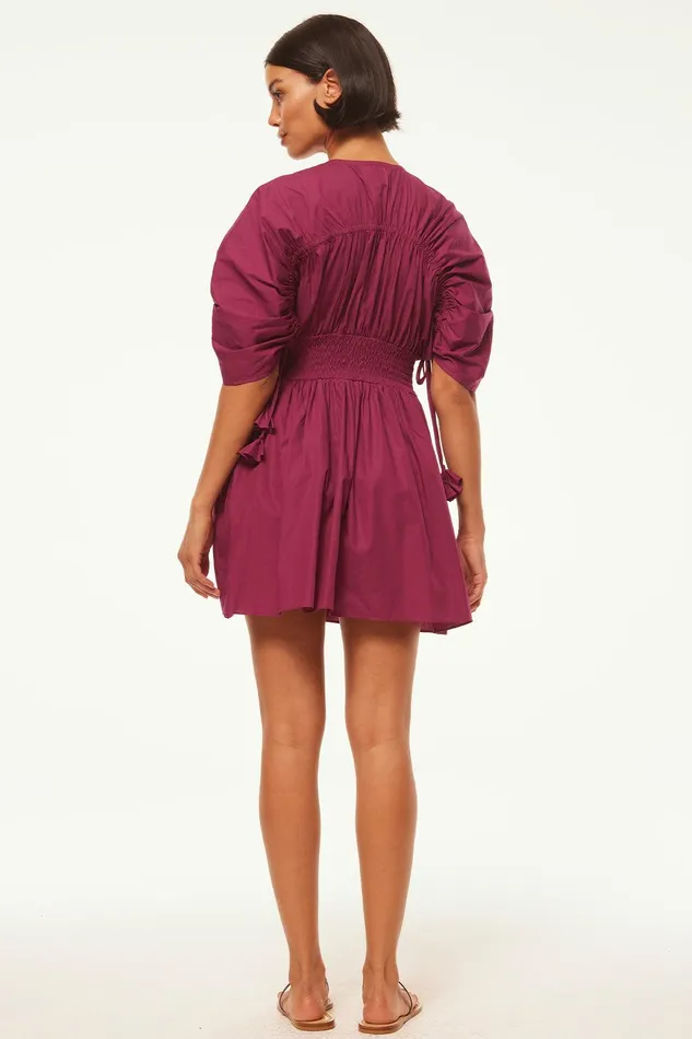 Women MISA Los Angeles Dresses CAMILA DRESS Orchid Cotton Poplin