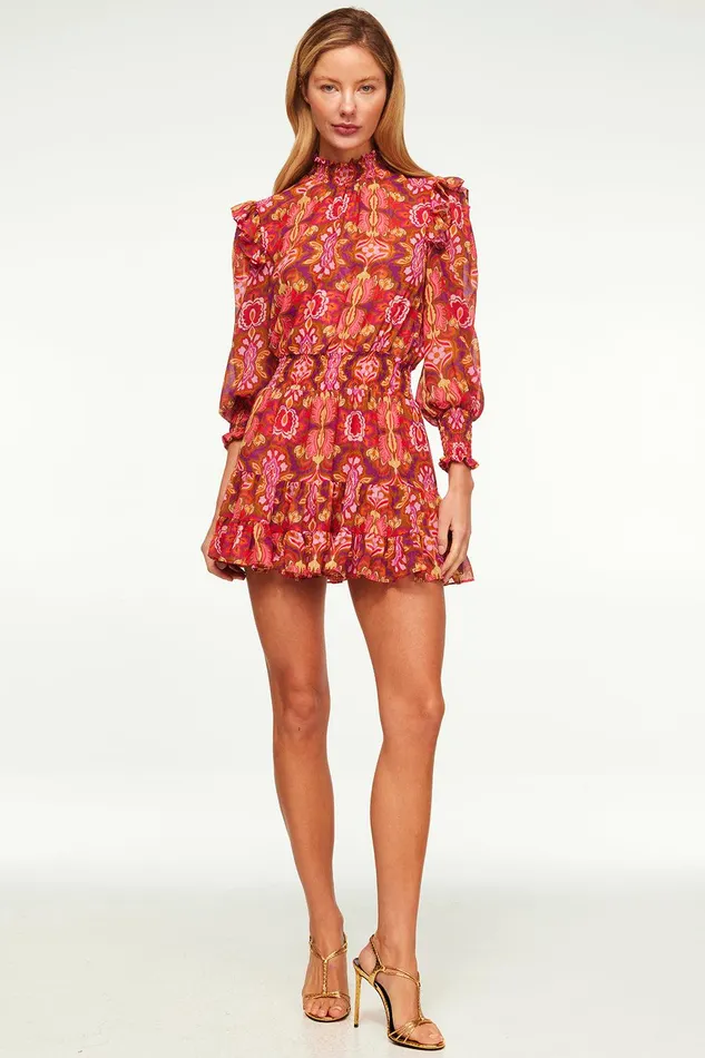 Women MISA Los Angeles Dresses GIANNA DRESS Chic Nostalgic Chiffon