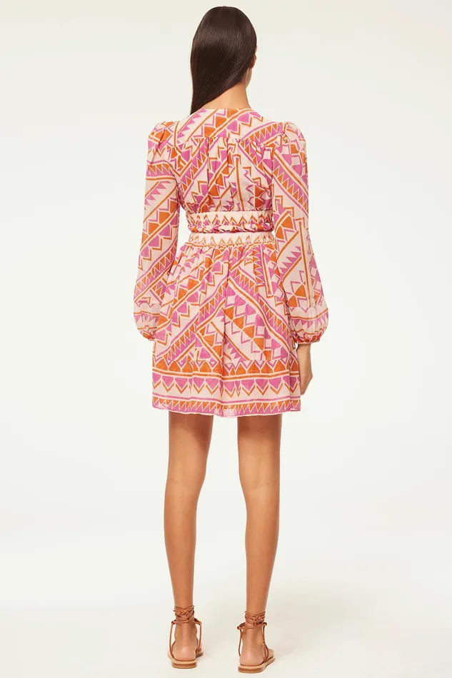 Women MISA Los Angeles Dresses RANA DRESS Aperol Geo