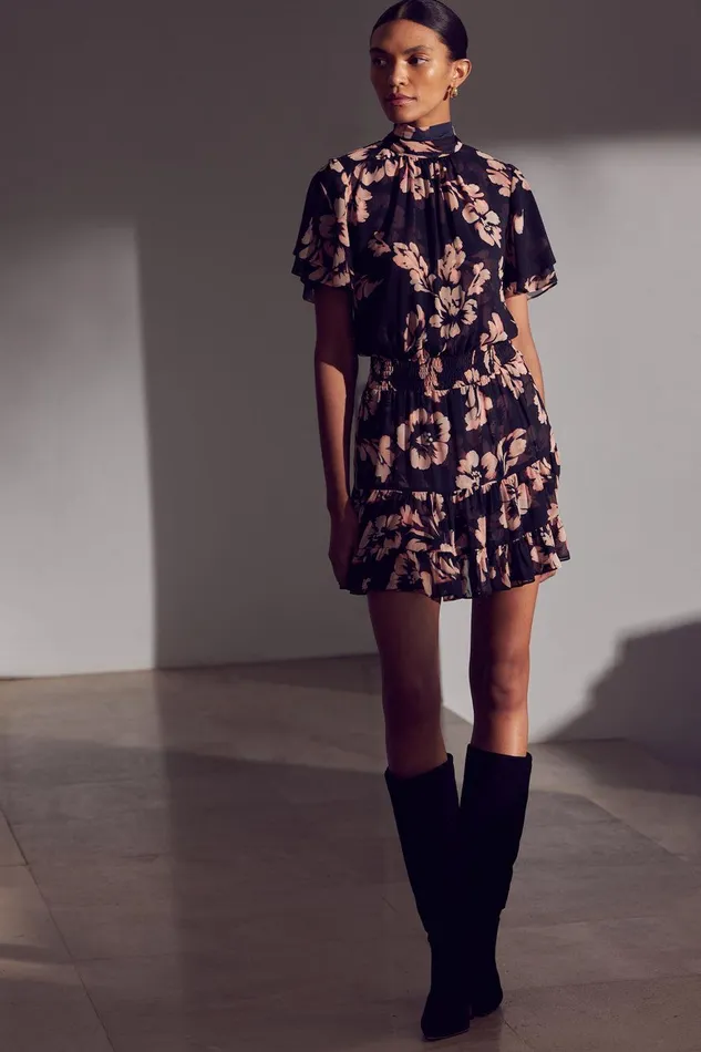 Women MISA Los Angeles Dresses SAFFIE DRESS Auric Flora