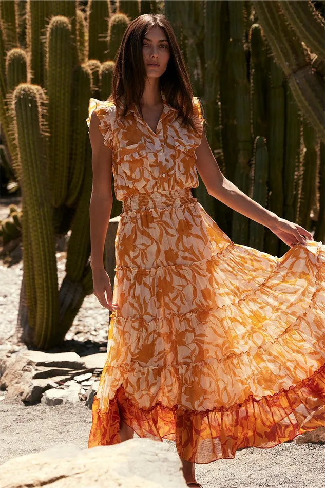 Women MISA Los Angeles Dresses TRINA DRESS Atlas Floral