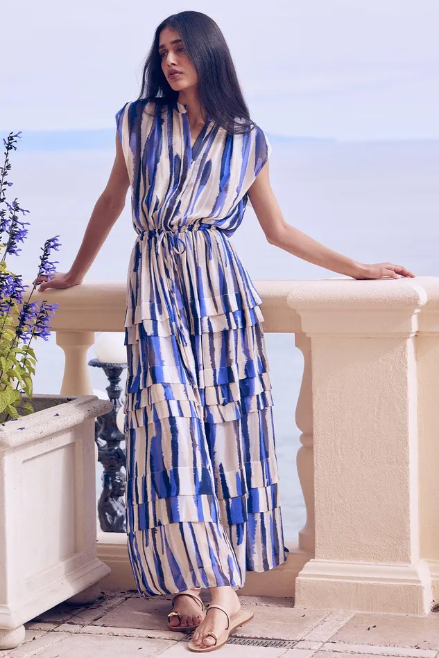Women MISA Los Angeles Dresses ULRICHA DRESS Striped Instinct