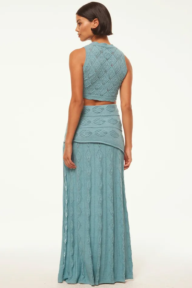 Women MISA Los Angeles Knits NADIM SKIRT Blue