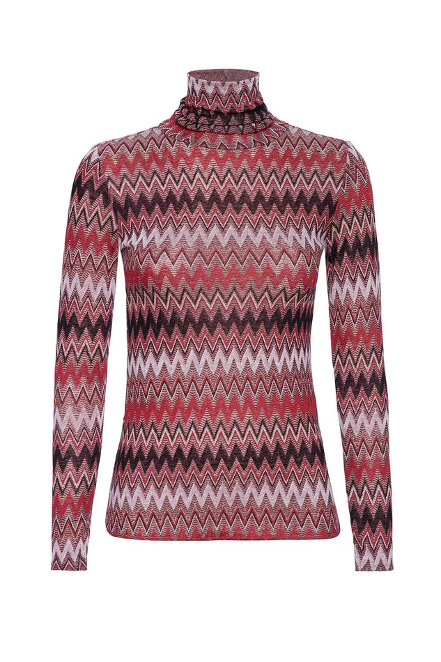 Women MISA Los Angeles Knits NADJA TOP Winter Chevron