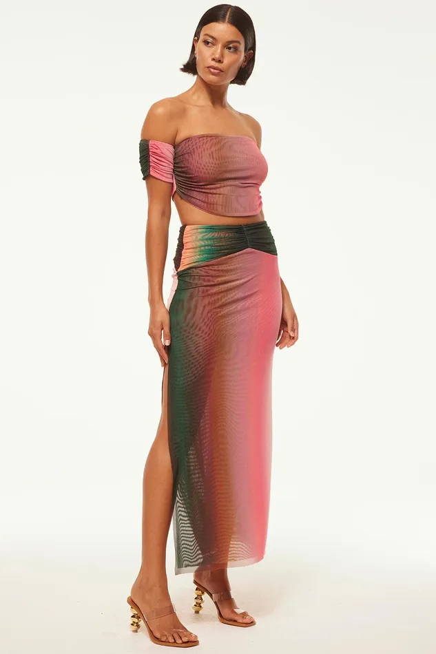 Women MISA Los Angeles Matching Sets BRUNA SKIRT Cali Ombre