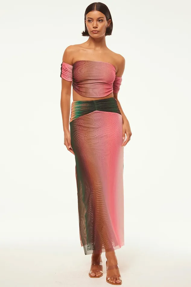 Women MISA Los Angeles Matching Sets BRUNA SKIRT Cali Ombre