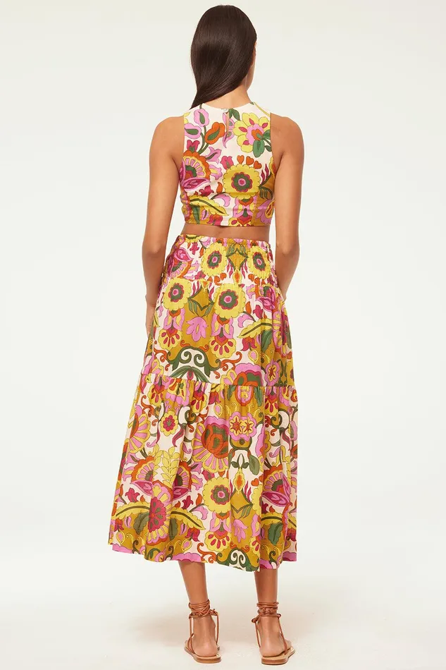 Women MISA Los Angeles Matching Sets ELLEN SKIRT Floral Corsica Multi
