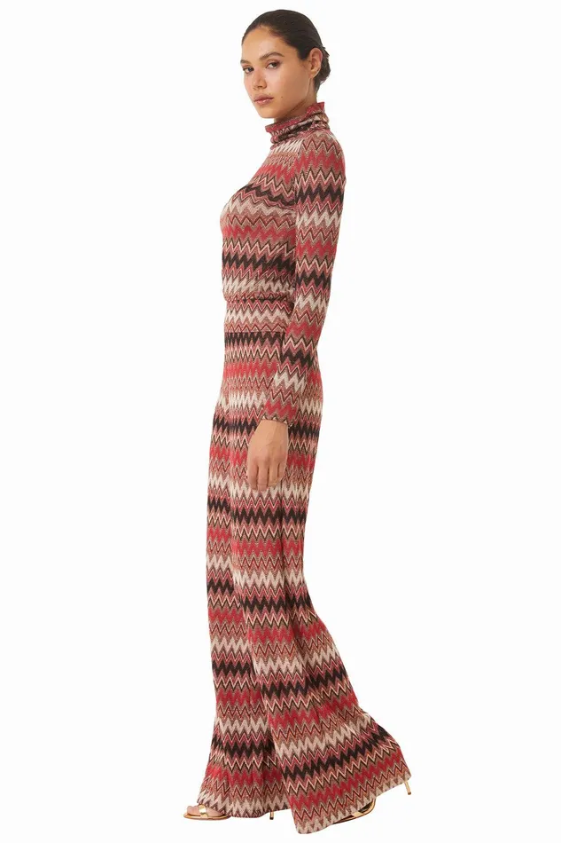 Women MISA Los Angeles Matching Sets ILANIT PANT Winter Chevron