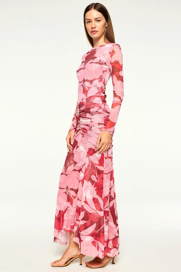 Women MISA Los Angeles Matching Sets LULA TOP Faded Rose Mesh