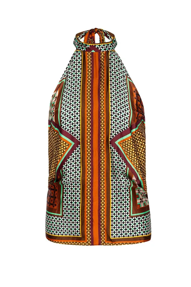 Women MISA Los Angeles Matching Sets ORA TOP Positano Scarf