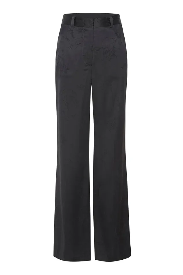 Women MISA Los Angeles Matching Sets REMI PANT Black Jacquard