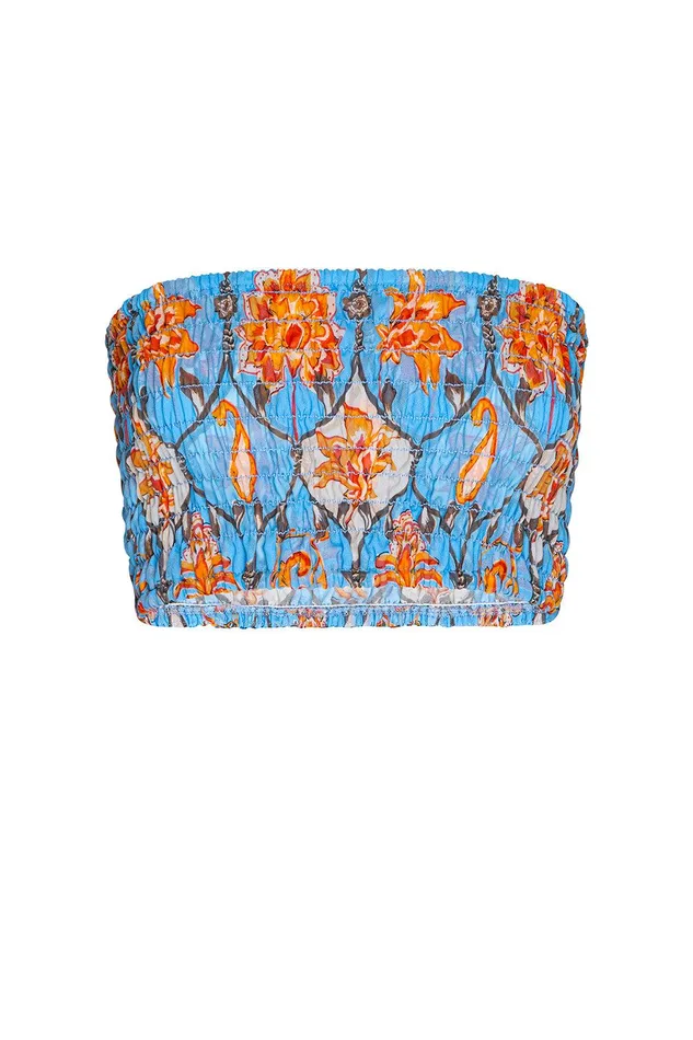 Women MISA Los Angeles Matching Sets ROKSANA BANDEAU Caged Floral