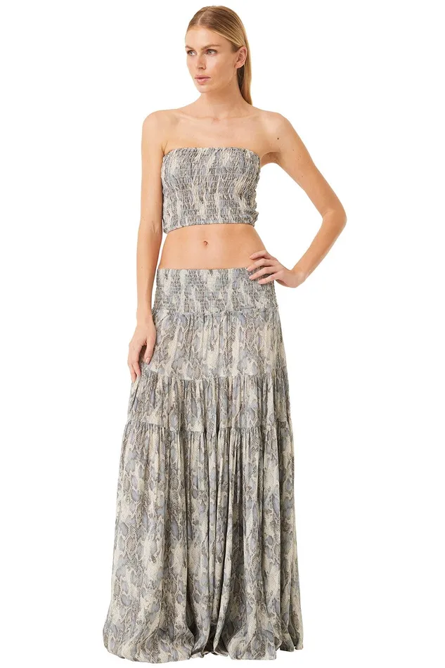 Women MISA Los Angeles Matching Sets ROKSANA BANDEAU Spring Python