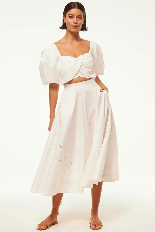 Women MISA Los Angeles Skirts and Shorts BEATRICE SKIRT White