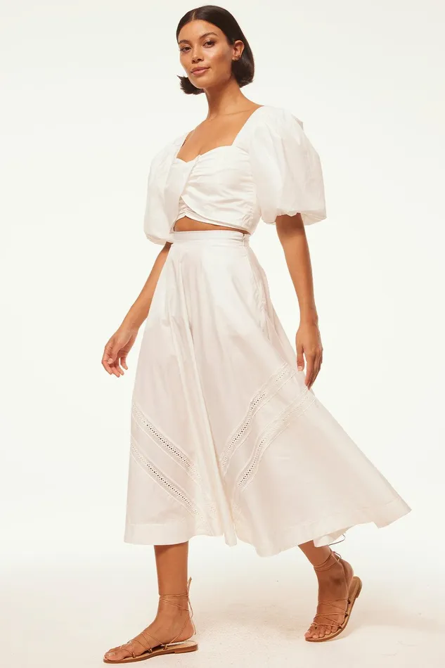 Women MISA Los Angeles Skirts and Shorts BEATRICE SKIRT White