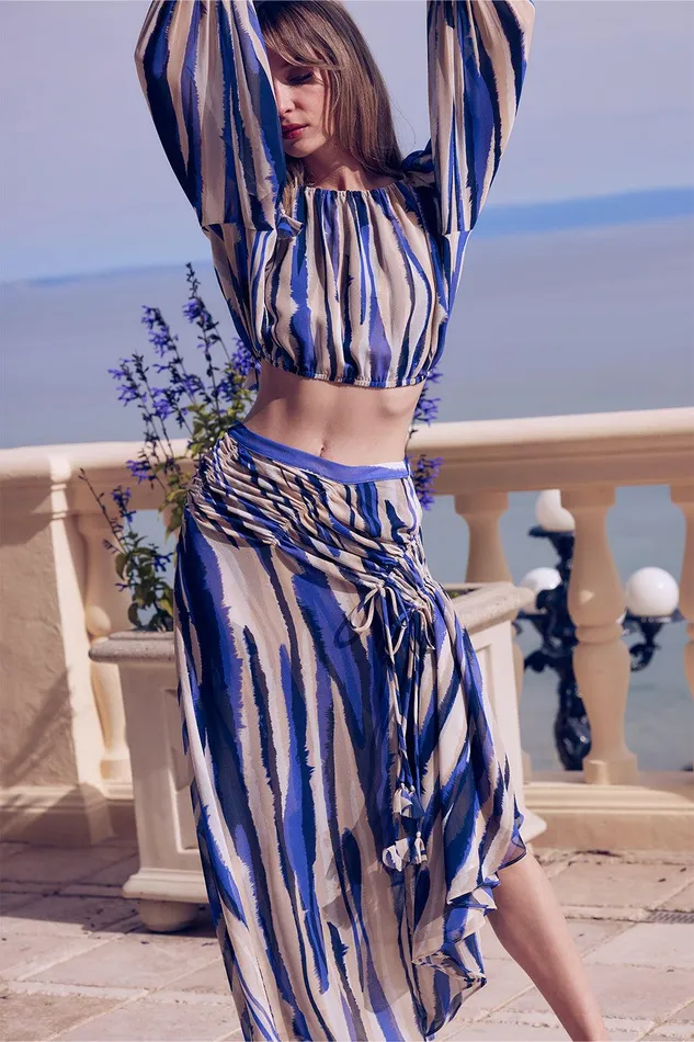 Women MISA Los Angeles Skirts and Shorts ZULIKA SKIRT Striped Instinct