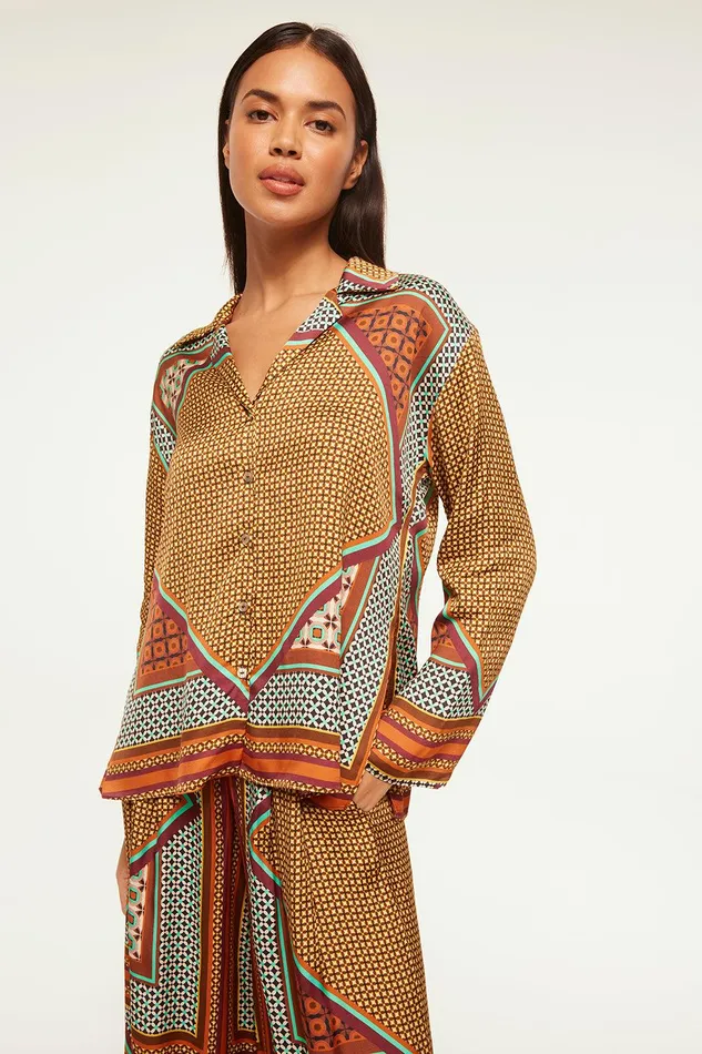 Women MISA Los Angeles Tops ISME TOP Positano Scarf