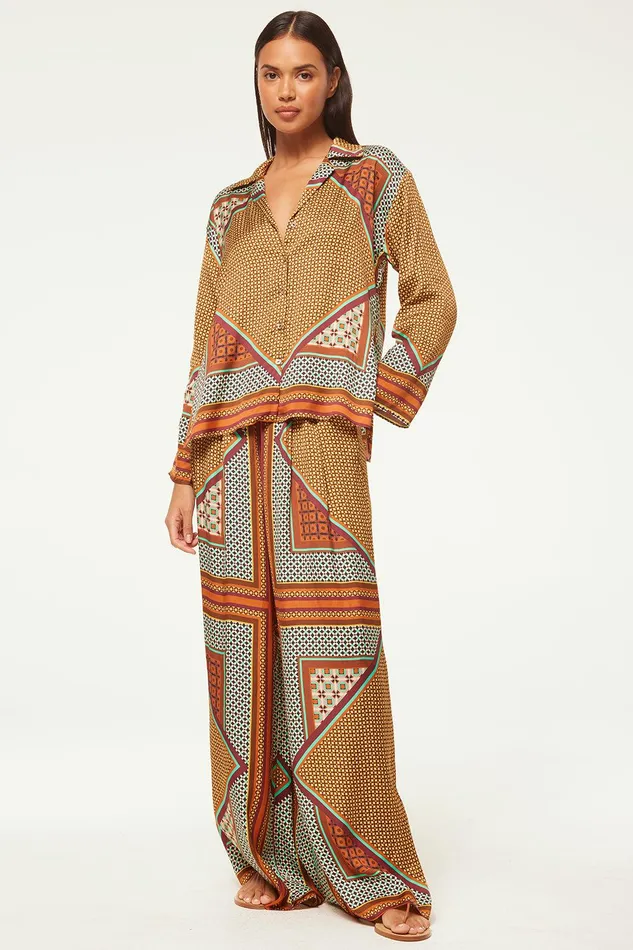 Women MISA Los Angeles Tops ISME TOP Positano Scarf