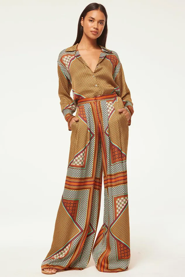 Women MISA Los Angeles Tops ISME TOP Positano Scarf
