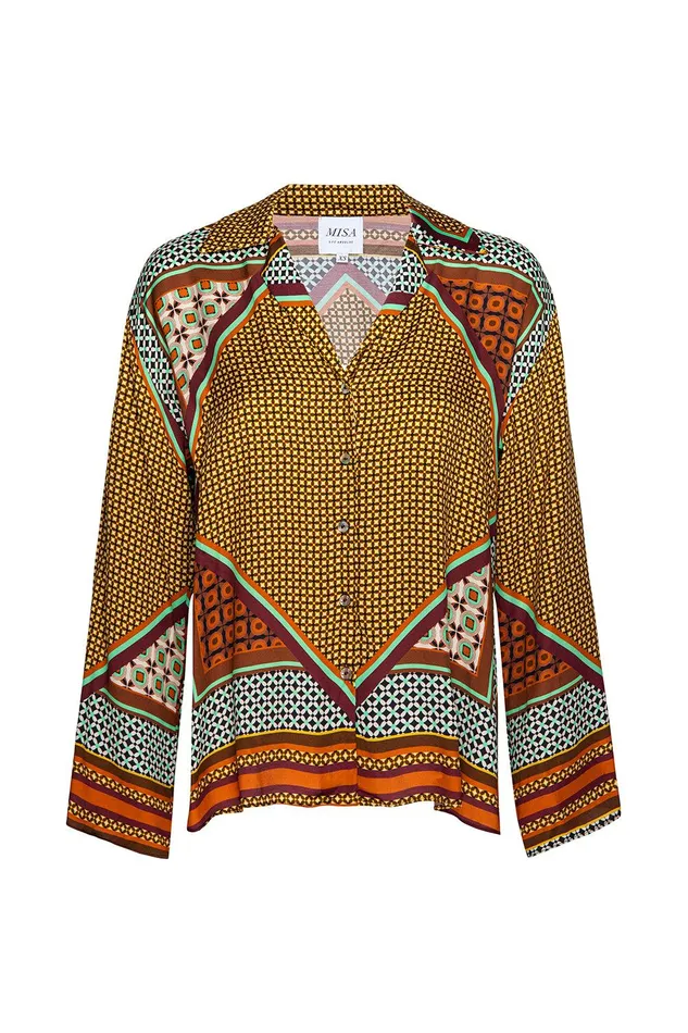 Women MISA Los Angeles Tops ISME TOP Positano Scarf
