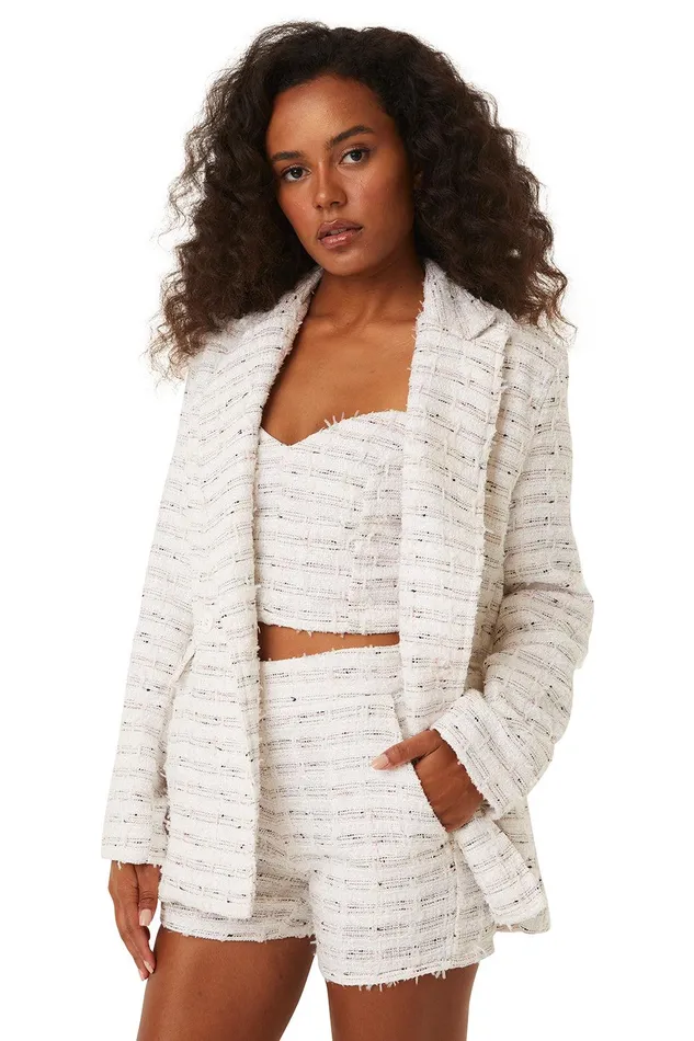 Women MISA Los Angeles Tops PENNY BLAZER Winter White