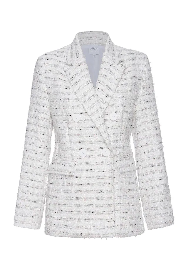 Women MISA Los Angeles Tops PENNY BLAZER Winter White
