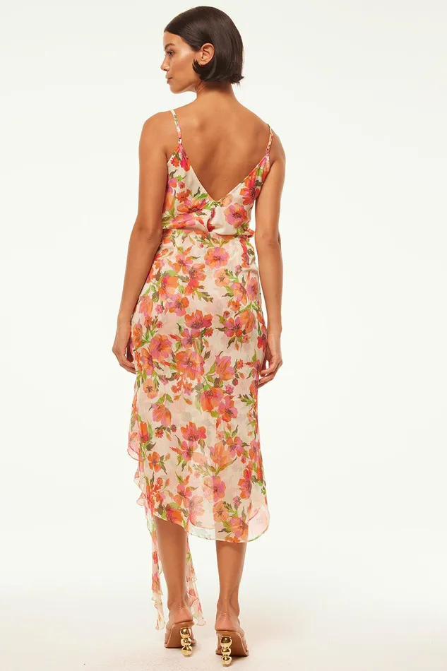 Women MISA Los Angeles Tops RENA TOP Palmarei Blooms Satin