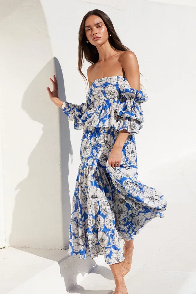 Women MISA Los Angeles Tops VIDA TOP Gardenia Crinkle