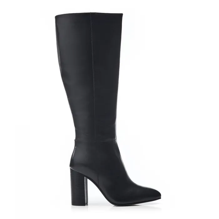 Women Moda In Pelle Knee High Boots Bsoleful BPepe Black Leather