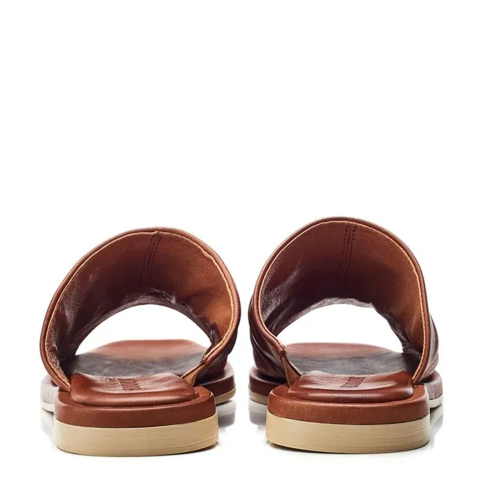 Women Moda In Pelle Mule Sandals Shoon Sh Islay Tan Leather