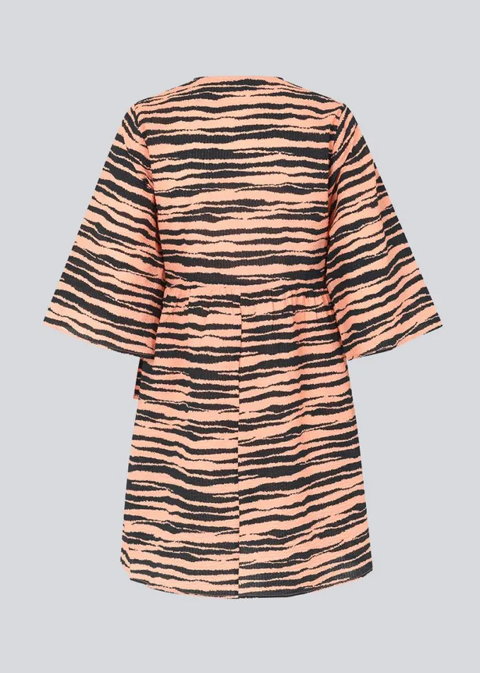 Women Modstrm Dresses DasiaMD Print Wrap Dress Tiger Peach Women Modstrm Dresses DasiaMD Print Wrap Dress Tiger Peach