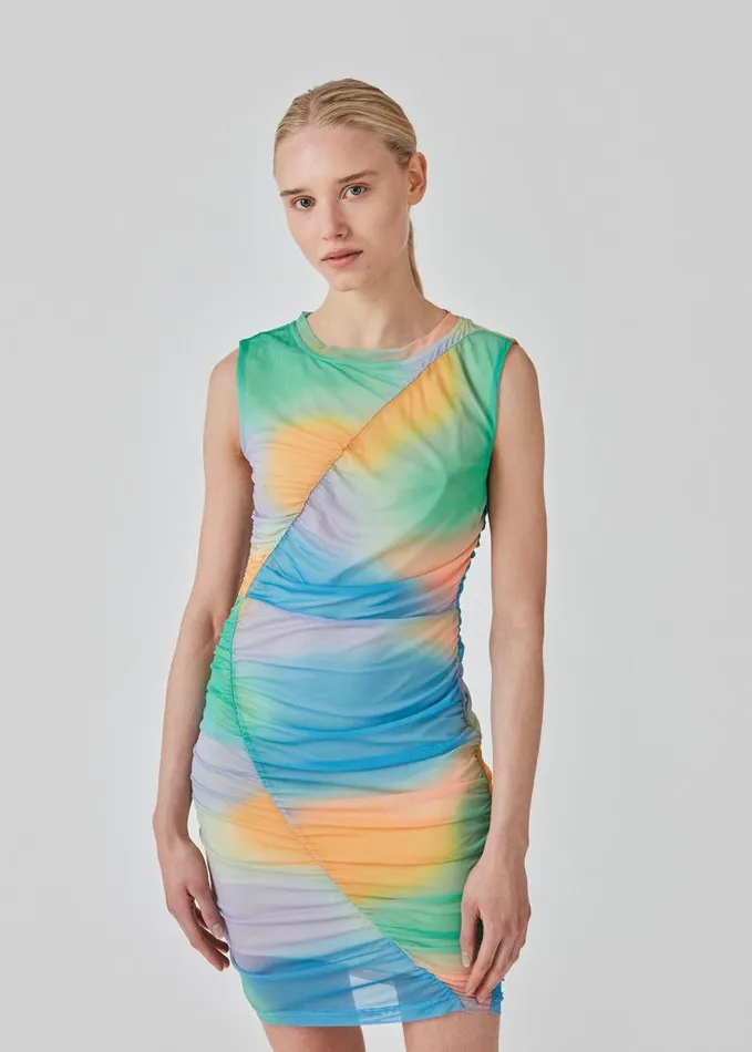 Women Modstrm Dresses DinneMD Print Dress Rainbow Blur