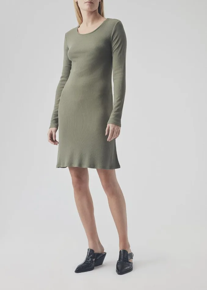 Women Modstrm Dresses Krown Flare Dress Dark Khaki