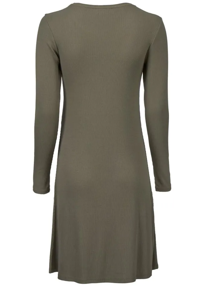 Women Modstrm Dresses Krown Flare Dress Dark Khaki