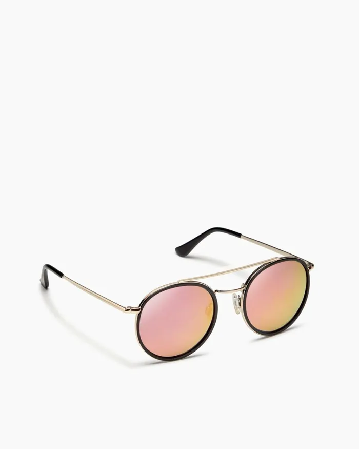 Women Monaco Round Sunglasses Shiny Black Ramy Brook Swimwear Women Monaco Round Sunglasses Shiny Black Ramy Brook Swimwear