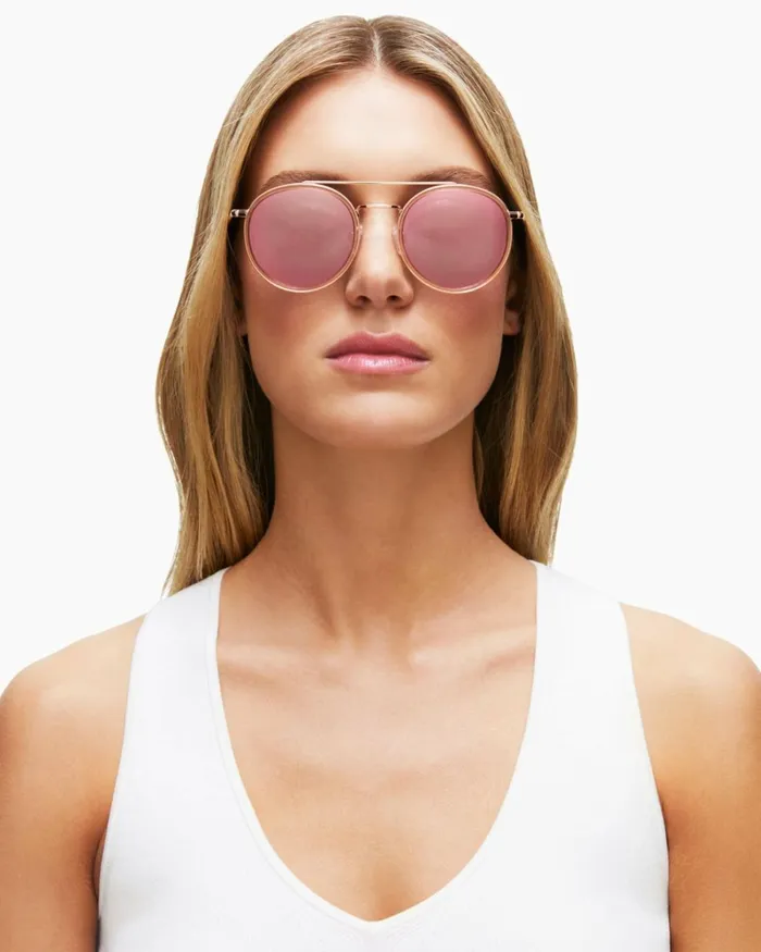 Women Monaco Round Sunglasses Shiny Black Ramy Brook Swimwear Women Monaco Round Sunglasses Shiny Black Ramy Brook Swimwear