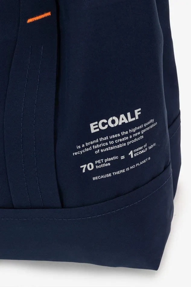 Women Navy Blue Bonded Tote Bag Ecoalf Handbags