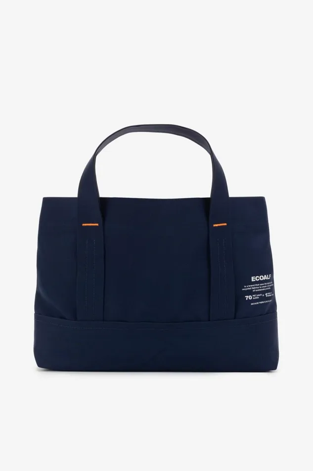 Women Navy Blue Bonded Tote Bag Ecoalf Handbags