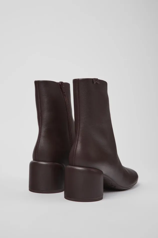 Women Niki Burgundy Leather Boots Camper Ankle Boots Women Niki Burgundy Leather Boots Camper Ankle Boots