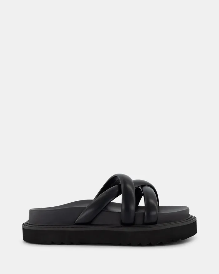 Women NOVO Shoes TALIRA BLACK Sandals Slides