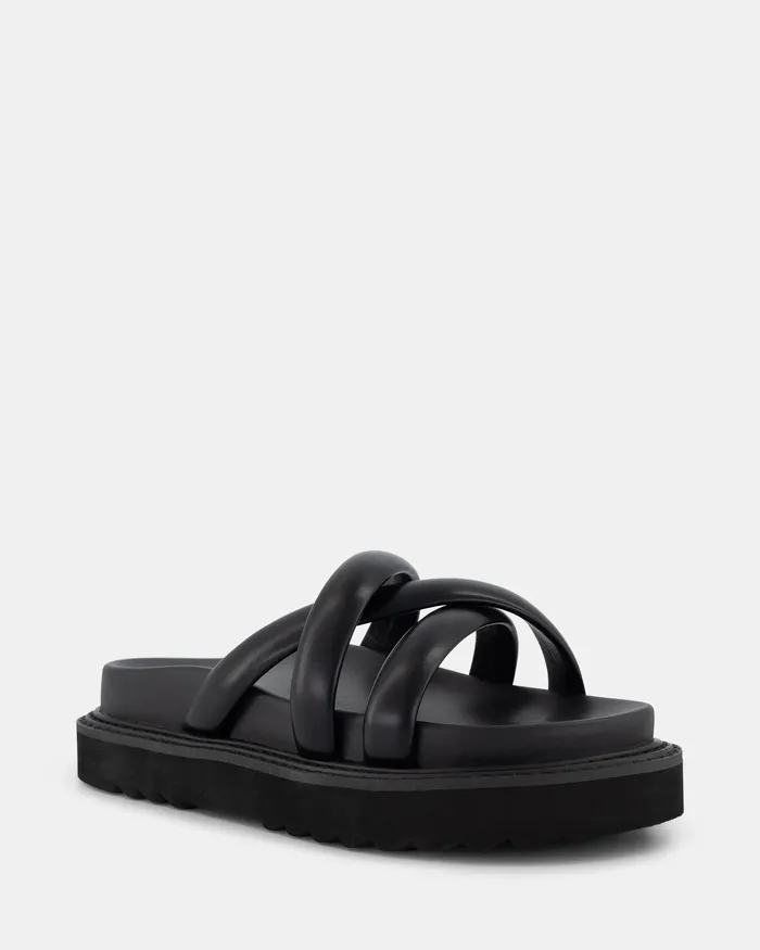 Women NOVO Shoes TALIRA BLACK Sandals Slides