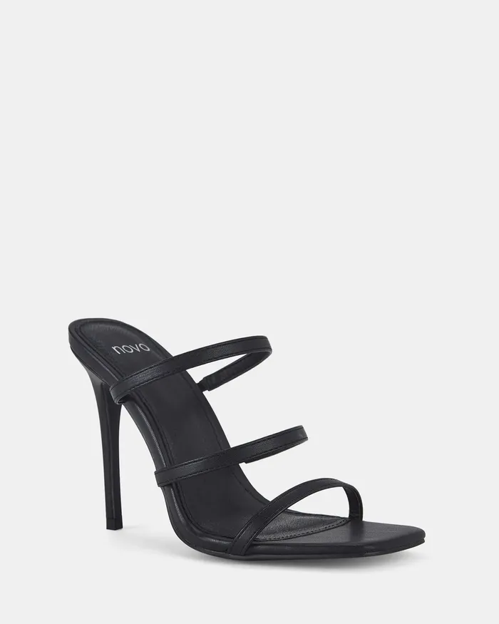 Women NOVO Shoes ZATTY BLACK Stilettos Party