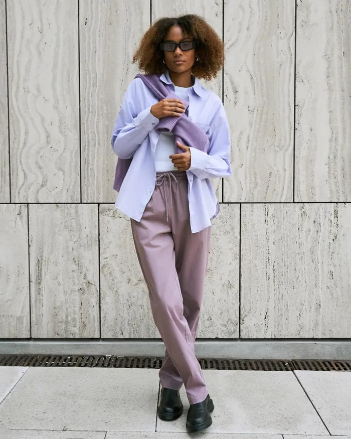 Women Pants Colorful Standard Organic Twill Pants Purple Haze