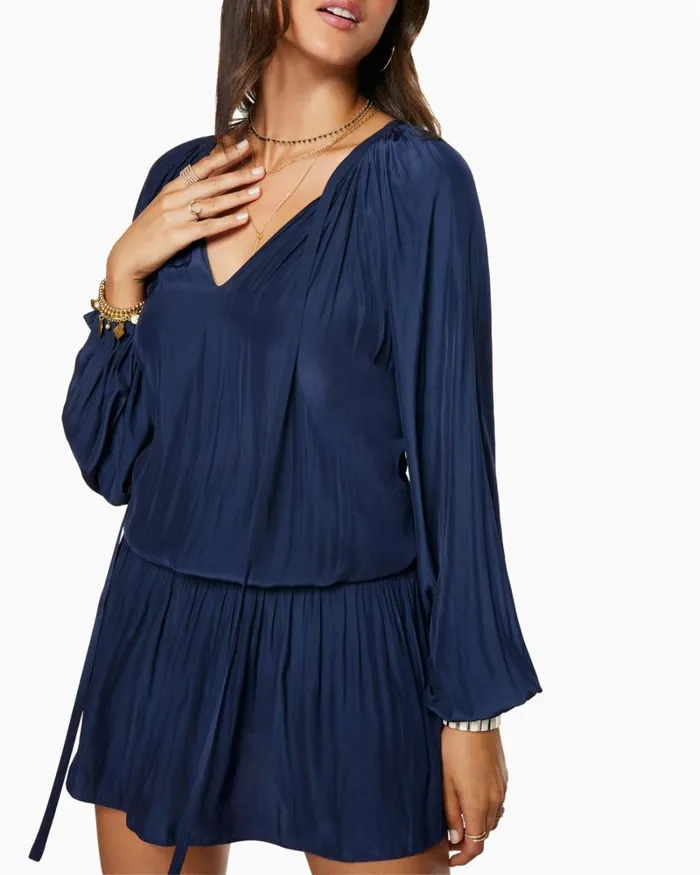 Women Paris Smocked Mini Dress Navy Ramy Brook Dresses Women Paris Smocked Mini Dress Navy Ramy Brook Dresses