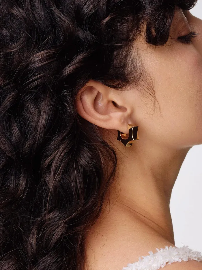 Women Parker 18kt GoldPlated Hoop Earrings Aeyde Earrings