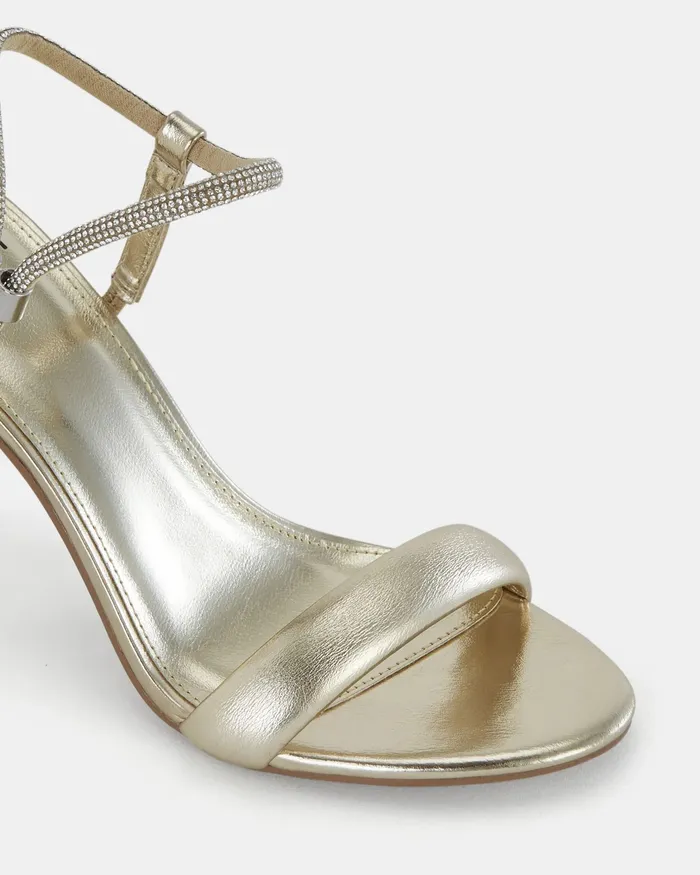 Women Party NOVO Shoes PEARSE GOLD Open Toe Heels