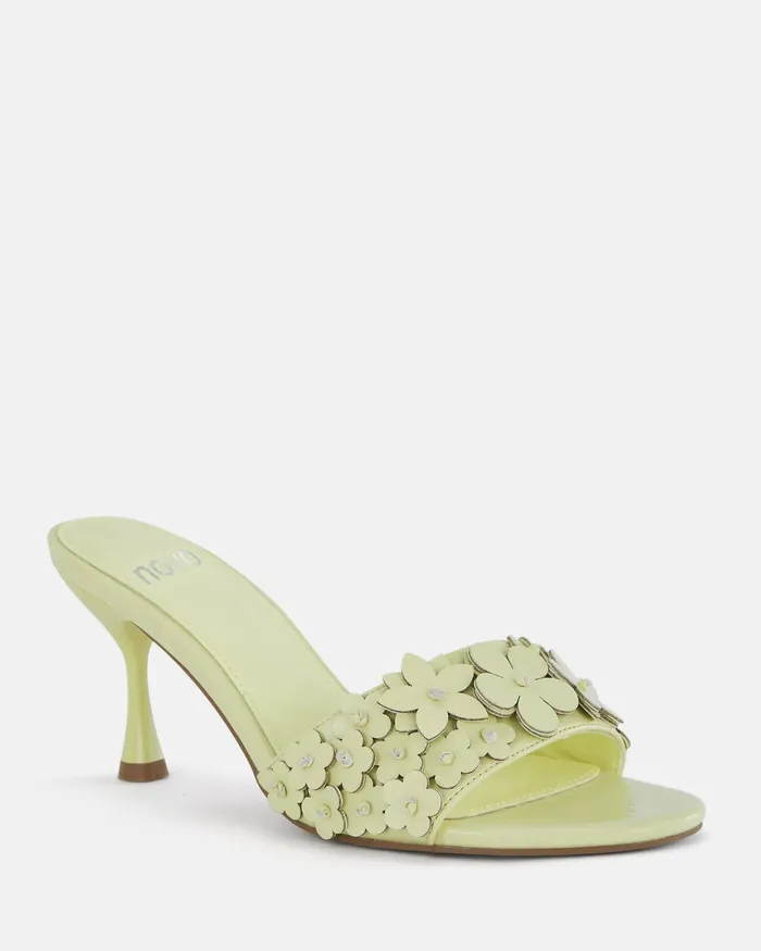 Women Party NOVO Shoes YEARNING AVOCADO Open Toe Heels