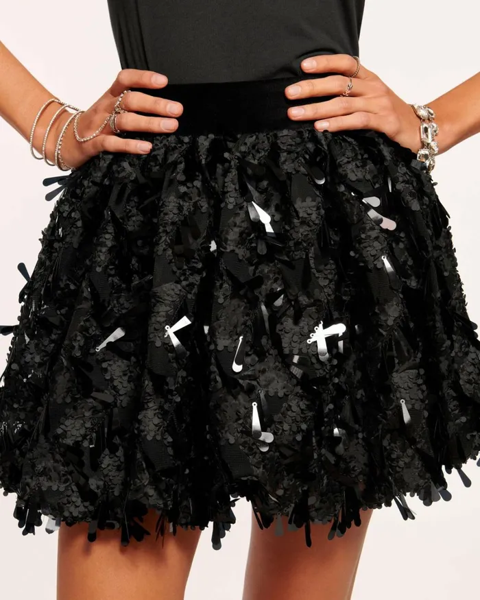 Women Payton Sequin Bubble Skirt Black Sequin Ramy Brook Pants Women Payton Sequin Bubble Skirt Black Sequin Ramy Brook Pants