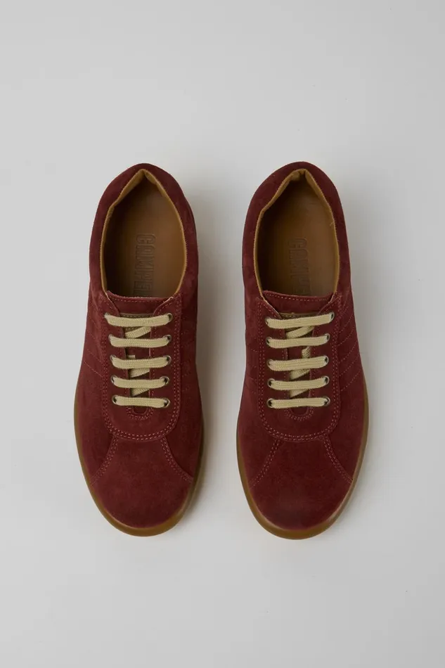 Women Pelotas Iconic Red Shoe Camper Flat Shoes Women Pelotas Iconic Red Shoe Camper Flat Shoes